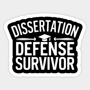 dissertation defence Survivor Sticker